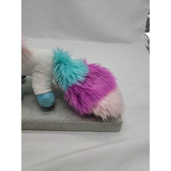 Hands On Ganz Plush Unicorns Fluffy Unicorn White with Multicolor Fluffy Tail 6" - Picture 8 of 16